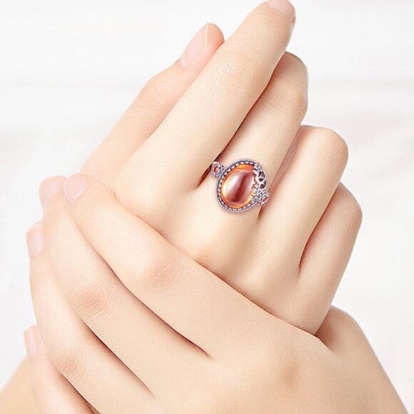 NWOT Adjustable 925 sterling silver ring, scrolling floral details perfect gift - Picture 3 of 3